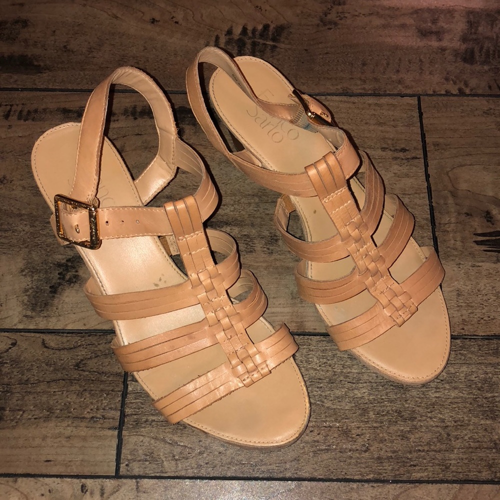 Franco Sarto short wedge heeled sandals